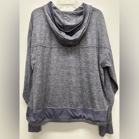 MONDETTA PERFORMANCE + LUXURY XL Lavender Gray Space Dye Hooded PulloverShirt - Picture 6 of 8